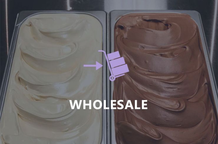 Wholesale gelato in containers